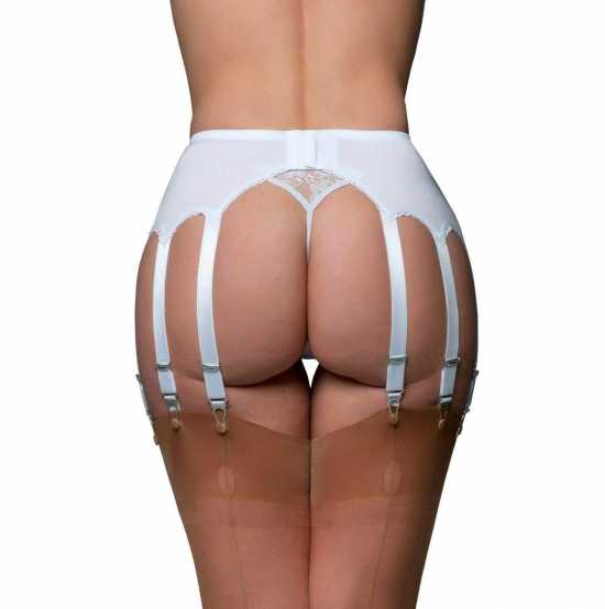 Nancies Lingerie Lace 12 Strap Suspender / Garter Belt for Stockings (NL13)