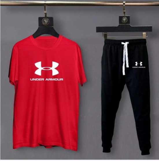 Mens Tracksuit Summer Sports channel Suits T-shirt + Trouser Two-piece Outfit