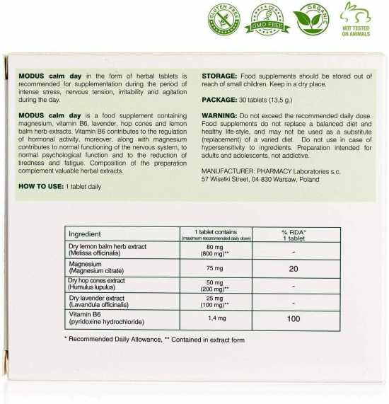 Pharmacy Laboratories Modus Calm Day | Stress, Nerves & Anxiety Relief