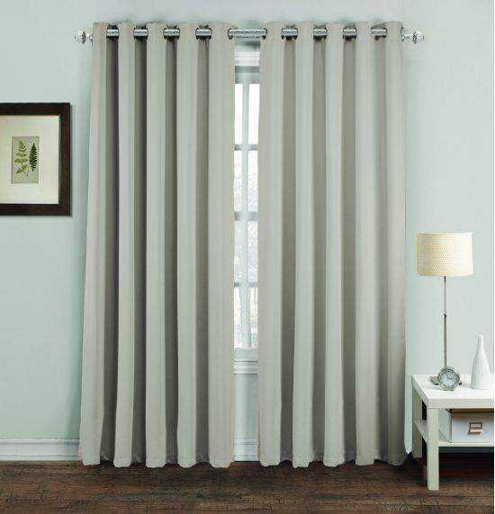 Highliving RING TOP THERMAL BLACKOUT PAIR EYELET READY MADE CURTAINS