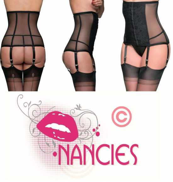 Nancies Lingerie 6 Strap Powermesh Vintage Style Shapewear Waist Cincher (NLwc1)