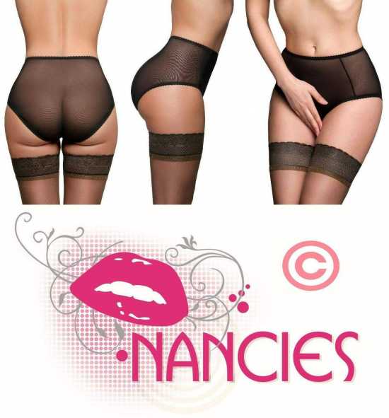 Nancies Lingerie Crotchless Betty See Through Powermesh Brief Knickers (NLcbsk)