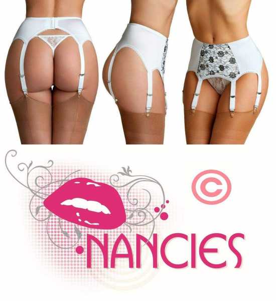 Nancies Lingerie Floral Lace Suspender / Garter Belt for Hosiery (NL4)