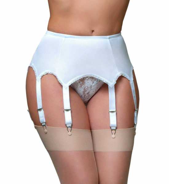 Nancies Lingerie 8 Strap Lycra Panel Suspender Belt for Stockings ( NL3 )