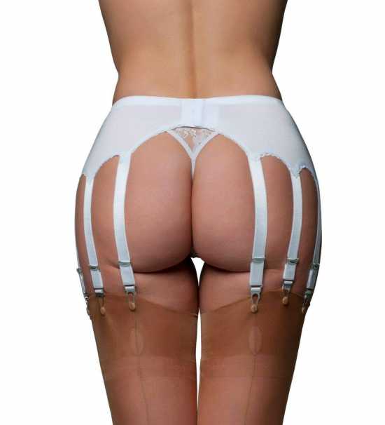 Nancies Lingerie Lycra 12 Strap  Suspender / Garter Belt for Stockings (NL12)