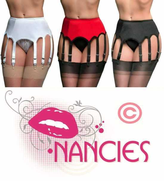 Nancies Lingerie Lycra 10 Strap Suspender / Garter Belt for Stockings (NL11)