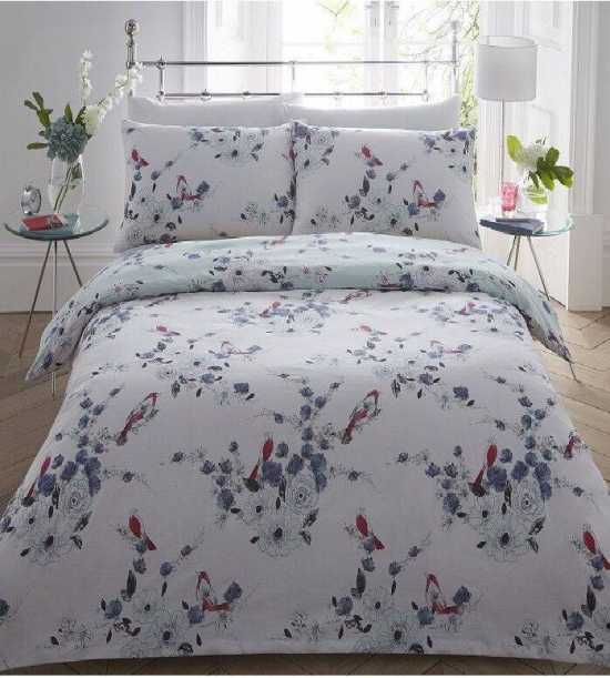 Variation of catalog item HIGHLIVING @ Beautiful Birds Blue Black Duvet Quilt...