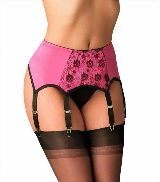 Nancies Lingerie Lace 6 Strap Suspender / Garter Belt for Stockings (NL60)