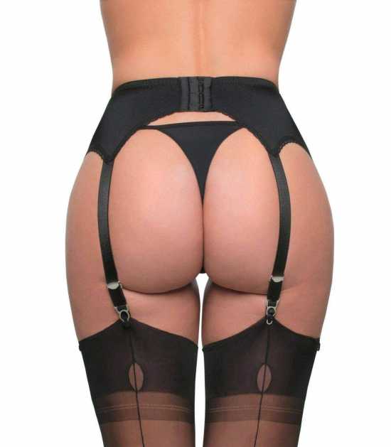 Nancies Lingerie Lycra 4 Strap Suspender / Garter Belt for Stockings (NL6)