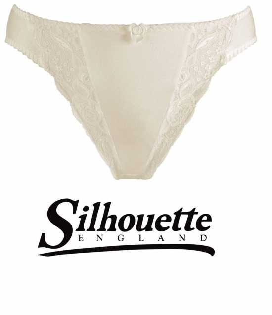 Silhouette Lingerie ‘Paysanne Collection’ Pearl Floral Lace Brief Style...