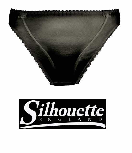 Silhouette Lingerie ‘Sirena Collection’ Black Satin Brief Style Knickers (...