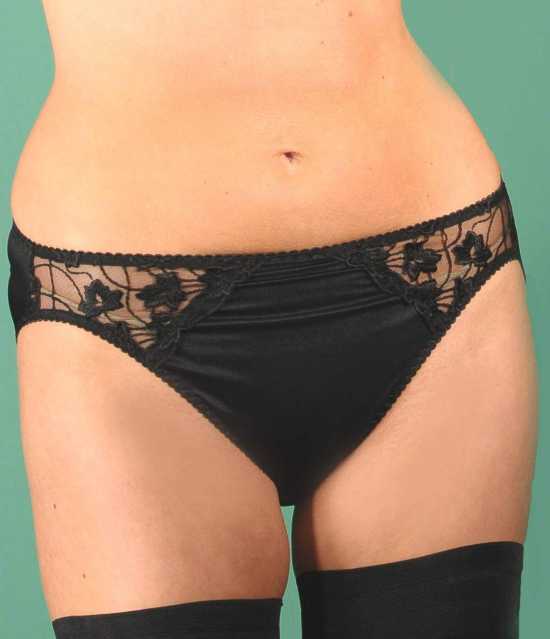 Silhouette Lingerie ‘Cascade Collection’ Black Floral Lace Brief (3104b)