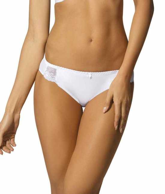 'Gorteks Lingerie' Yvette White Smooth Fabric Panties (UK Size 10)