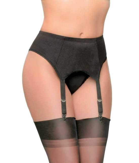 Nancies Lingerie Lycra 4 Strap Suspender / Garter Belt for Stockings (NL6)