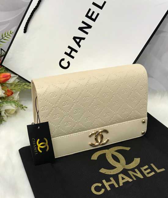 CHANEL  Size : 6"  by  9" Stylish & Unique Side Cross Body Bag