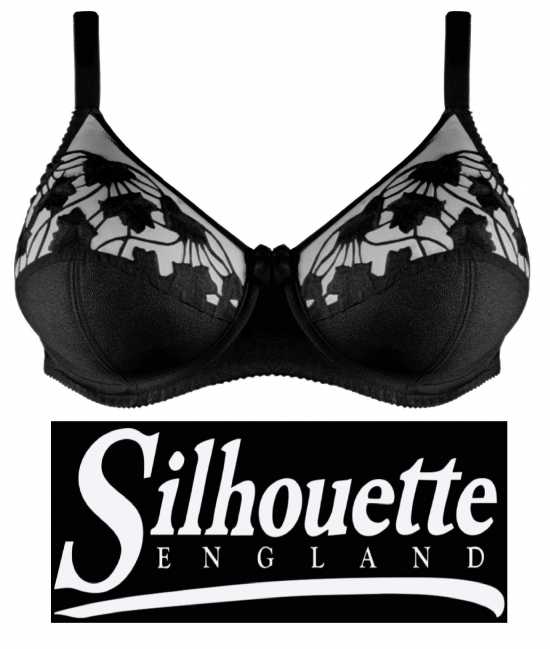 Silhouette Lingerie ‘Cascade Collection’ Black Full Cup Underwired Bra UK...