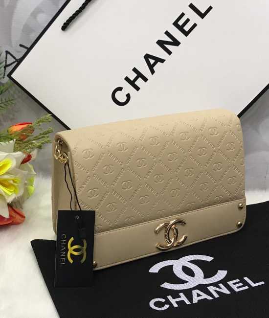 CHANEL  Size : 6"  by  9" Stylish & Unique Side Cross Body Bag