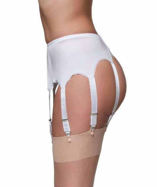 Nancies Lingerie 8 Strap Lycra Panel Suspender Belt for Stockings ( NL3 )