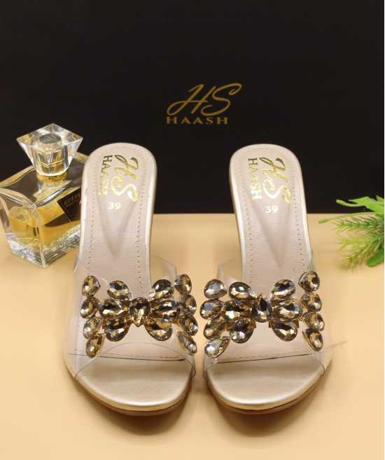 *Haash Fancy Heels * Colours:silver &golden "