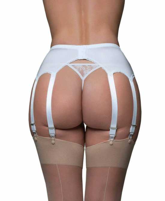 Nancies Lingerie Lace 10 Strap Suspender / Garter Belt for Stockings (NL10)