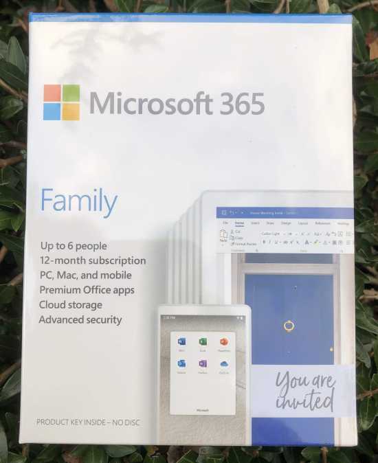 Microsoft 365 Family 12 Month Product Key Retail Packaged UK ONLY (was Office...