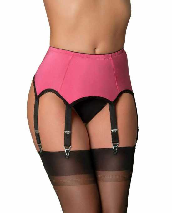 Nancies Lingerie Lycra 6 Strap Suspender / Garter Belt for Stockings (NL2)