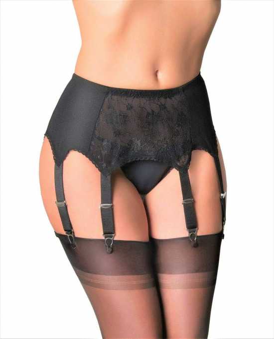 Nancies Lingerie Lace 8 Strap Suspender / Garter Belt for Stockings (NL9)