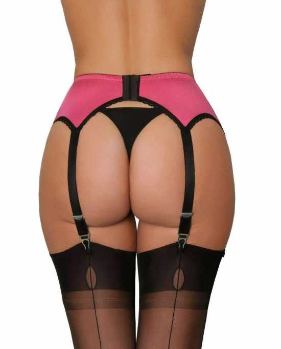 Nancies Lingerie Lycra 6 Strap Suspender / Garter Belt for Stockings (NL2)