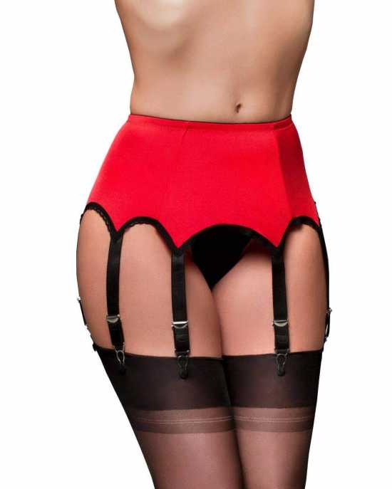 Nancies Lingerie 8 Strap Lycra Panel Suspender Belt for Stockings ( NL3 )