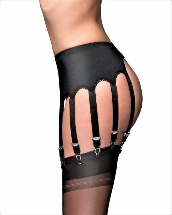 Nancies Lingerie Lycra 12 Strap  Suspender / Garter Belt for Stockings (NL12)