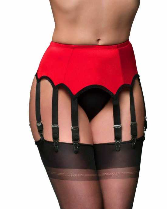 Nancies Lingerie Lycra 10 Strap Suspender / Garter Belt for Stockings (NL11)