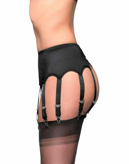 Nancies Lingerie Lycra 10 Strap Suspender / Garter Belt for Stockings (NL11)