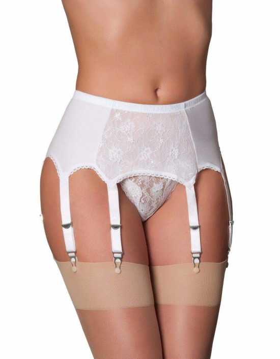 Nancies Lingerie Lace 8 Strap Suspender / Garter Belt for Stockings (NL9)