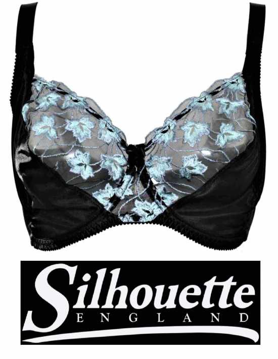 Silhouette Lingerie ‘Cascade Collection’ Black & Blue Underwired Balconnette...