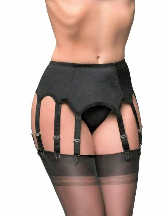 Nancies Lingerie Lycra 10 Strap Suspender / Garter Belt for Stockings (NL11)