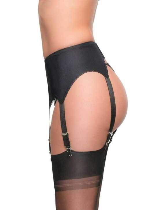 Nancies Lingerie Lycra 4 Strap Suspender / Garter Belt for Stockings (NL6)