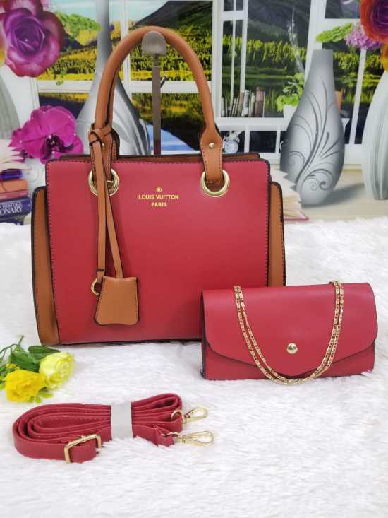 LV High Quality Hand Bag 2 Pcs Set handbag and clutch