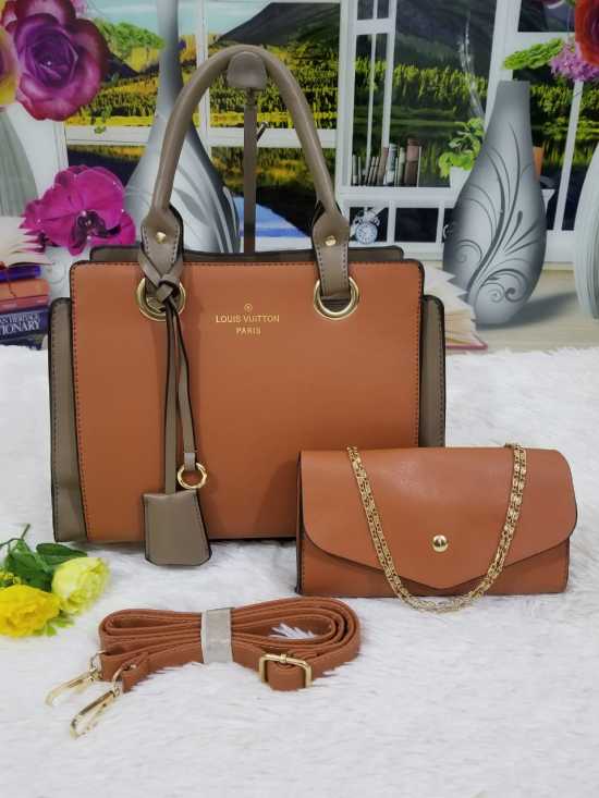 LV High Quality Hand Bag 2 Pcs Set handbag and clutch