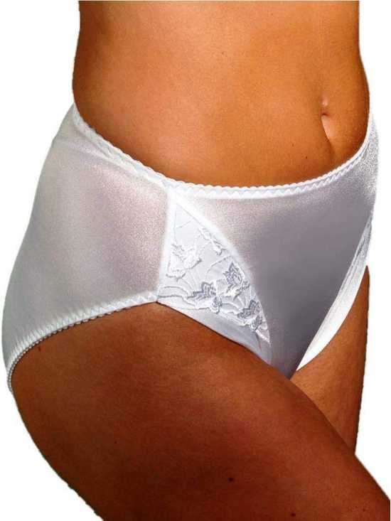 Silhouette Lingerie ‘Cascade Collection’ White Shiny Satin Brief (3103w)