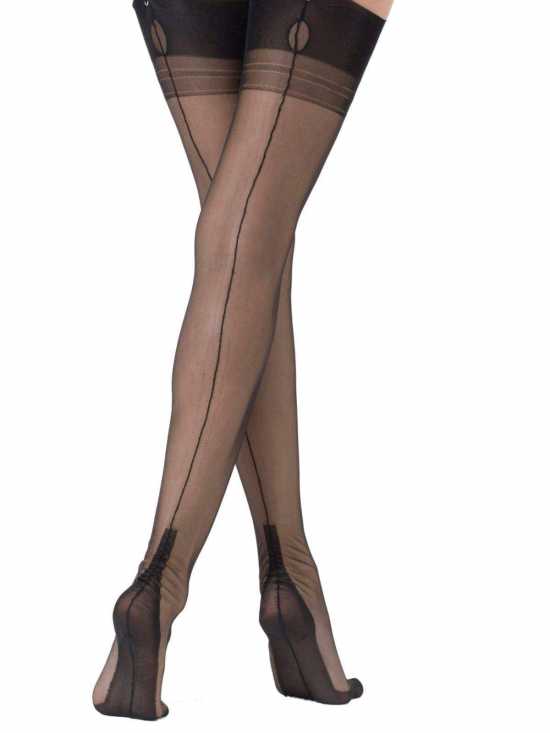 Cuban Heel Stockings Fully Fashioned (FFC)