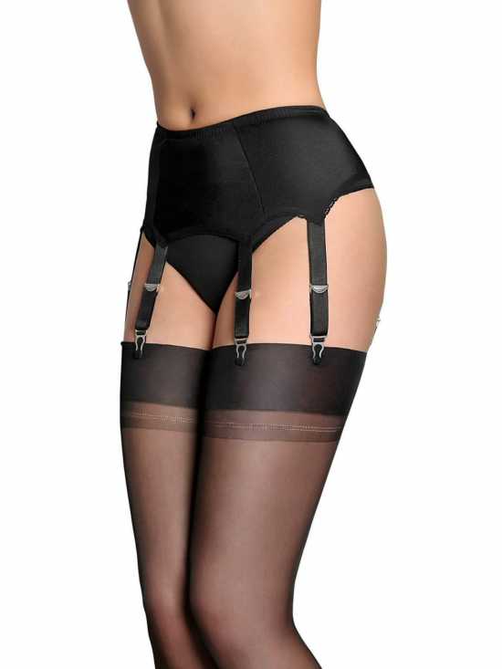 Nancies Lingerie Lycra 6 Strap Suspender / Garter Belt for Stockings (NL2)