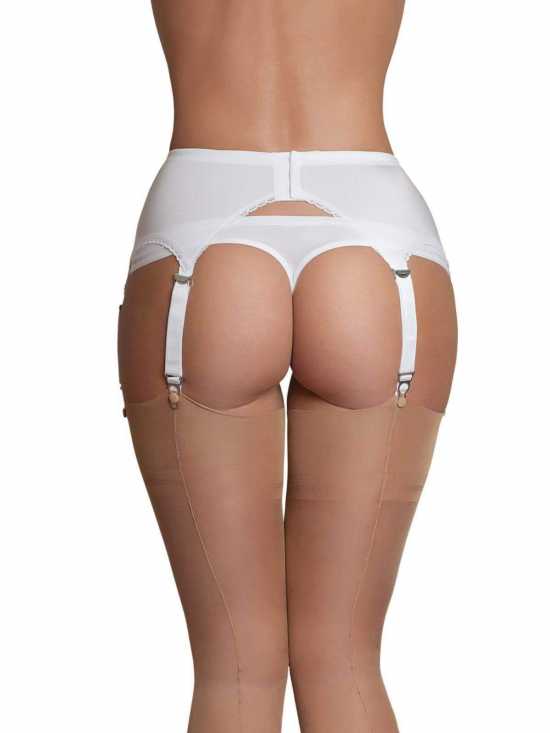 Nancies Lingerie Lycra 6 Strap Suspender / Garter Belt for Stockings (NL2)