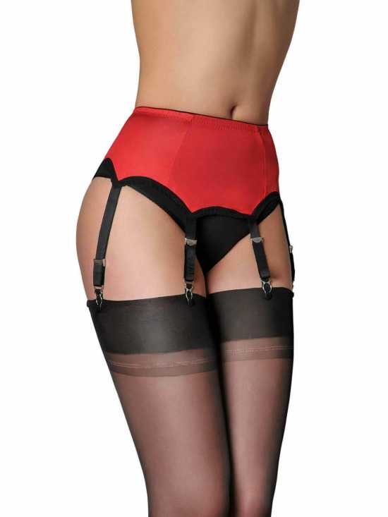 Nancies Lingerie Lycra 6 Strap Suspender / Garter Belt for Stockings (NL2)