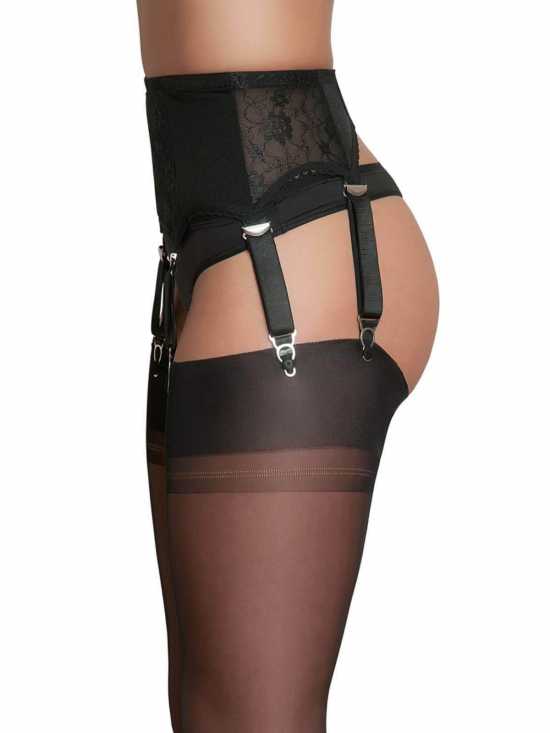 Nancies Lingerie 6 Strap Lace Suspender / Garter Belt for Stockings (NL1)