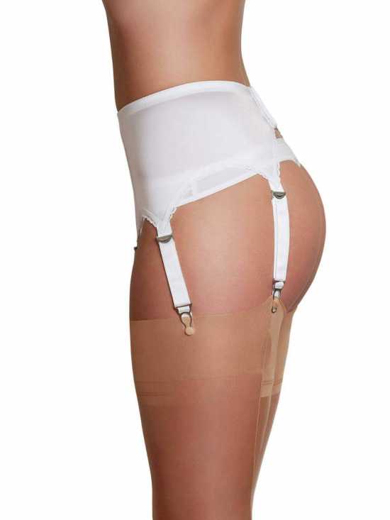 Nancies Lingerie Lycra 6 Strap Suspender / Garter Belt for Stockings (NL2)