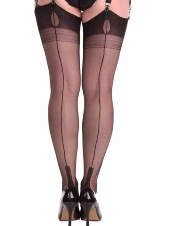 Cuban Heel Stockings Fully Fashioned (FFC)