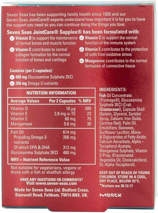 Seas JointCare Supplex with Glucosamine plus Omega-3, 90 Capsules