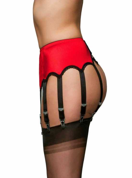 Nancies Lingerie Lace 10 Strap Suspender / Garter Belt for Stockings (NL10)