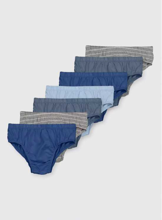 Blue & Grey Briefs 7 Pack - 18-24 months