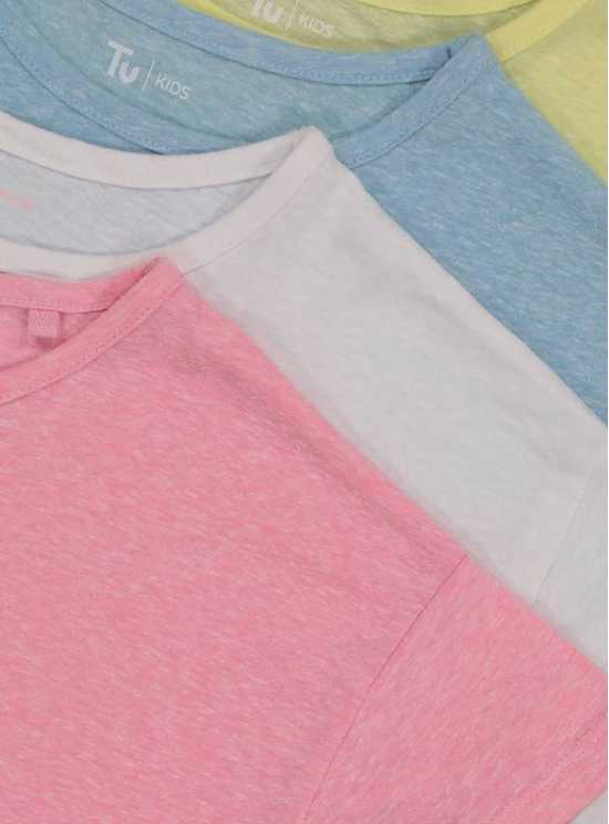 Pastel Boxy T-Shirts 4 Pack - 5 years